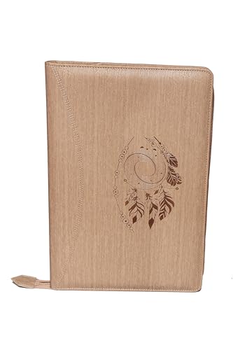 Image of Sukeshcraft Pu Multiuse 30 File Sleeve for Documents, Certificates, Fixed Deposit Receipt, Portfolio Documents Holder (Cypress Baige), 13.5x8.5 Inches