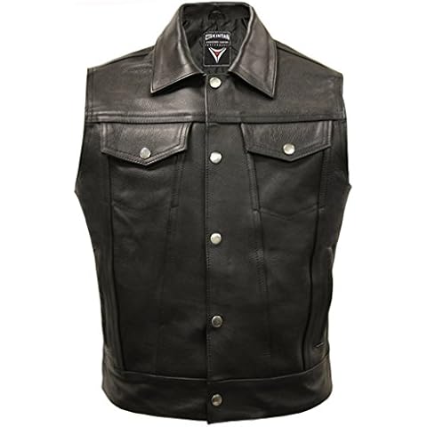Skintan Leather Biker Waistcoat XL Cover