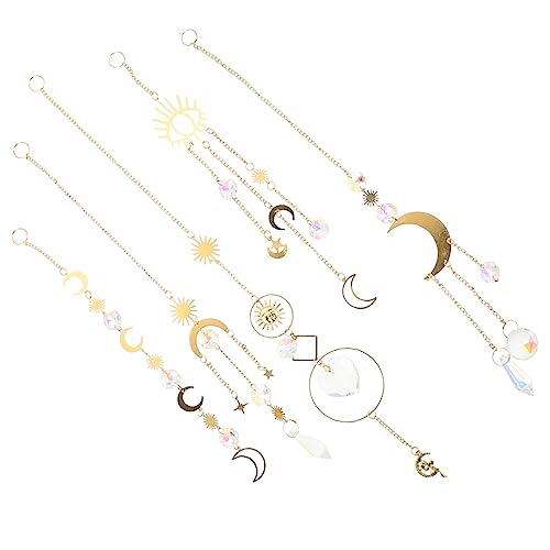 Abaodam 5Stücke Kristall Mond Auge Sonnenfänger