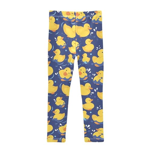 KLL Yellow Duck Cartoon Girls Basic Leggings Fashion Full Length Dance Pants Sports2