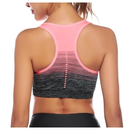 Sykooria Damen Sport BH Gepolstert Bustier Damen BH ohne Buegel Racerback Push up BH mit Farbverlauf Sport Top für Yoga Fitness 5 Sykooria Damen Sport BH Gepolstert Bustier Damen BH ohne Buegel Racerback Push up BH mit Farbverlauf Sport Top für Yoga Fitness