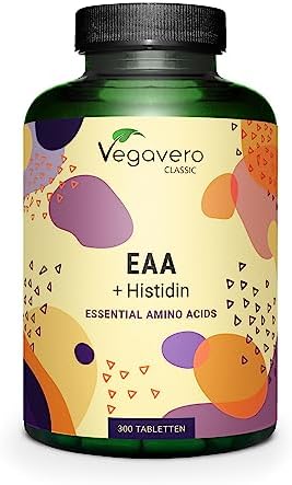 EAA Aminoacidi Essenziali | NATURALI da Fermentazione e SENZA ADDITIVI | Con Aminoacidi Ramificati BCAA 2.1.1 | 300 compresse | VEGAN | Vegavero Generico - integratore
