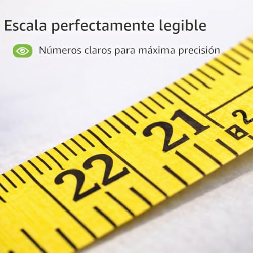 Miniatura 7 de 2 En 1 - Cinta Métrica Cm Inch Cinta De Sastrería 150 Cm En Caja De Almacenamiento 1x Pieza