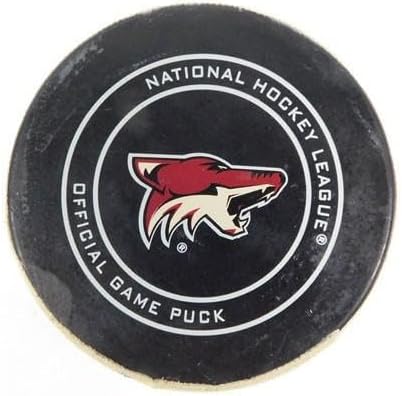 2019 Arizona Coyotes vs. Florida Panthers Game Used Puck 2-26-19 AA0038910 - NHL Unsigned Game Used Pucks