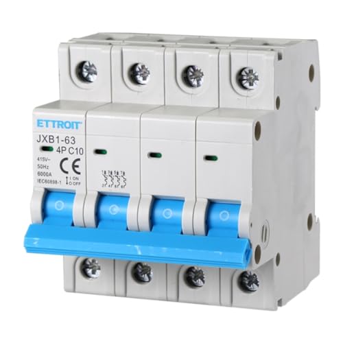 380V 16A C16 INTERRUTTORE MAGNETOTERMICO 415V AC, TRIFASE, OCCUPA 4 MODULI GUIDA DIN, 4P 4 POLI, 6KA 6000 AMPERE, INTERRUTTORE DI CIRCUITO
