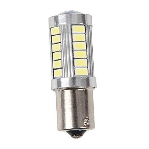 Lizusidtsy BA15S 12V White LED Sidelight Indicator Car Light Bulb 1156 P21W Silver 33-LED, 121172