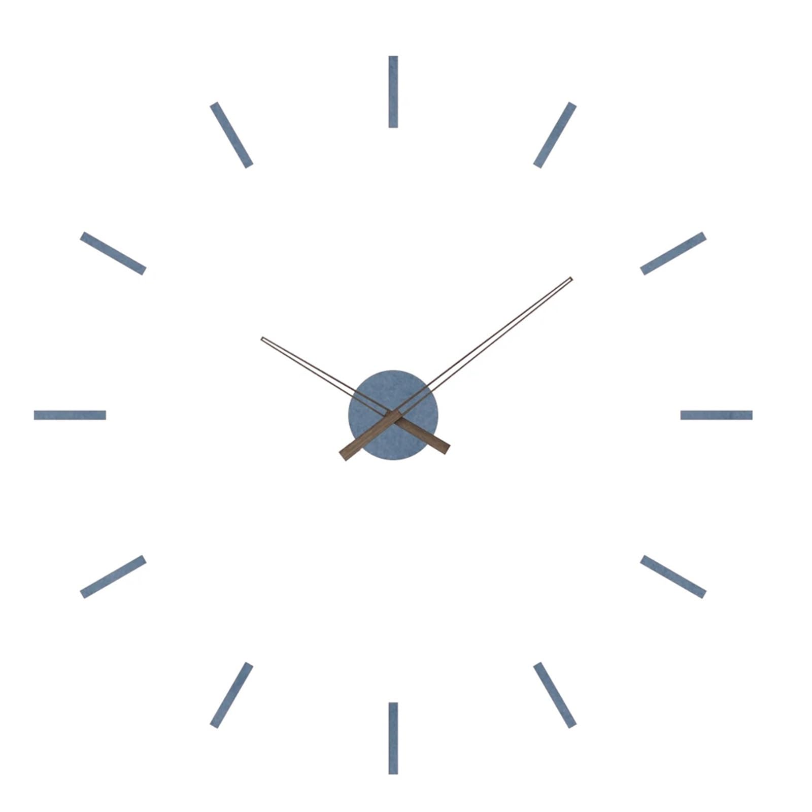 VFDVSWZSA Stylish wall clock, 3D DIY Wall Stickers Watches Hone Decoration Brief Quiet Clock(Blue)