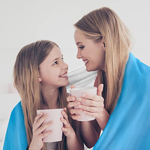 Couverture polaire microfibre Mer Égée 150x200 cm pour lit et canapé
