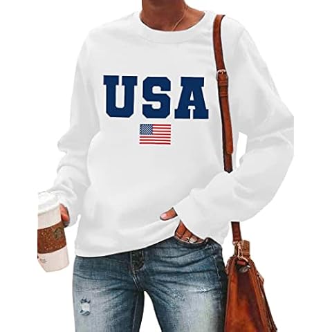 Patriotic American Flag Sweatshirt for Women Cover