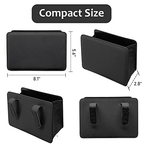 Accmor Car Trash Can, Leather Vehicle Trash Bin Car Dustbin Garbage Organizer Holder with 30 Pcs Trash Bags, Foldable Hanging Mini Cars Storage Bag Container for Auto, SUV (Black) by Accmor - Used condition - Image 6