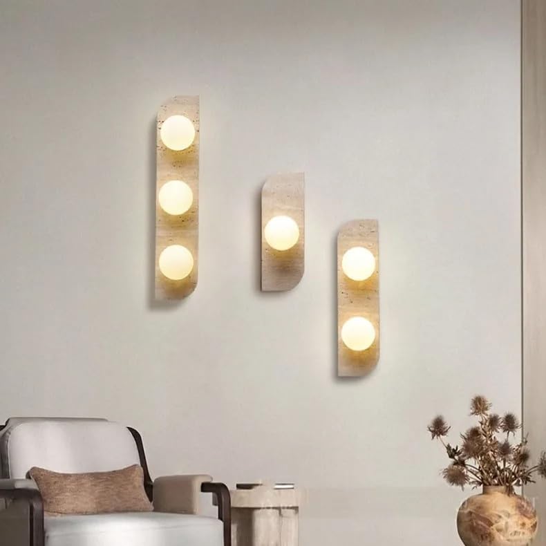 Kitchen Faucet Marble LED Wall Lamp Natural Stone White Glass G4 for Stairs Aisle Corridor Parlor Bedroom Indoor Lighting