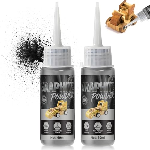 OverZyn 4oz Graphite Powder for Locks Graphite Spray Dry Graphite Lubricant The Powder is Fine and Suitable for Use with Pine Wood Locks Door Hinges Window Tracks Etc
