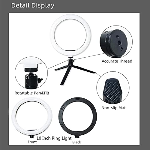 HCFSUK Fülllicht LED Ringlicht Studio Foto Video Dimmbare Lampe Stativ Stativ Selfie Kamera Handy Ringlicht für… – Bild 8