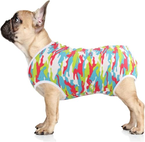 Image of Dog Diapers Suit Period Onesie Fit for Small Medium Dogs Female Dog Sanitary Panties Male Dog Heat Diapers Cover Camo /Medium
