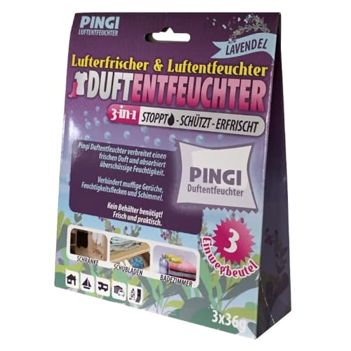 Pingi GME-100 Duftentfeuchter, 3x36g, Lavendel