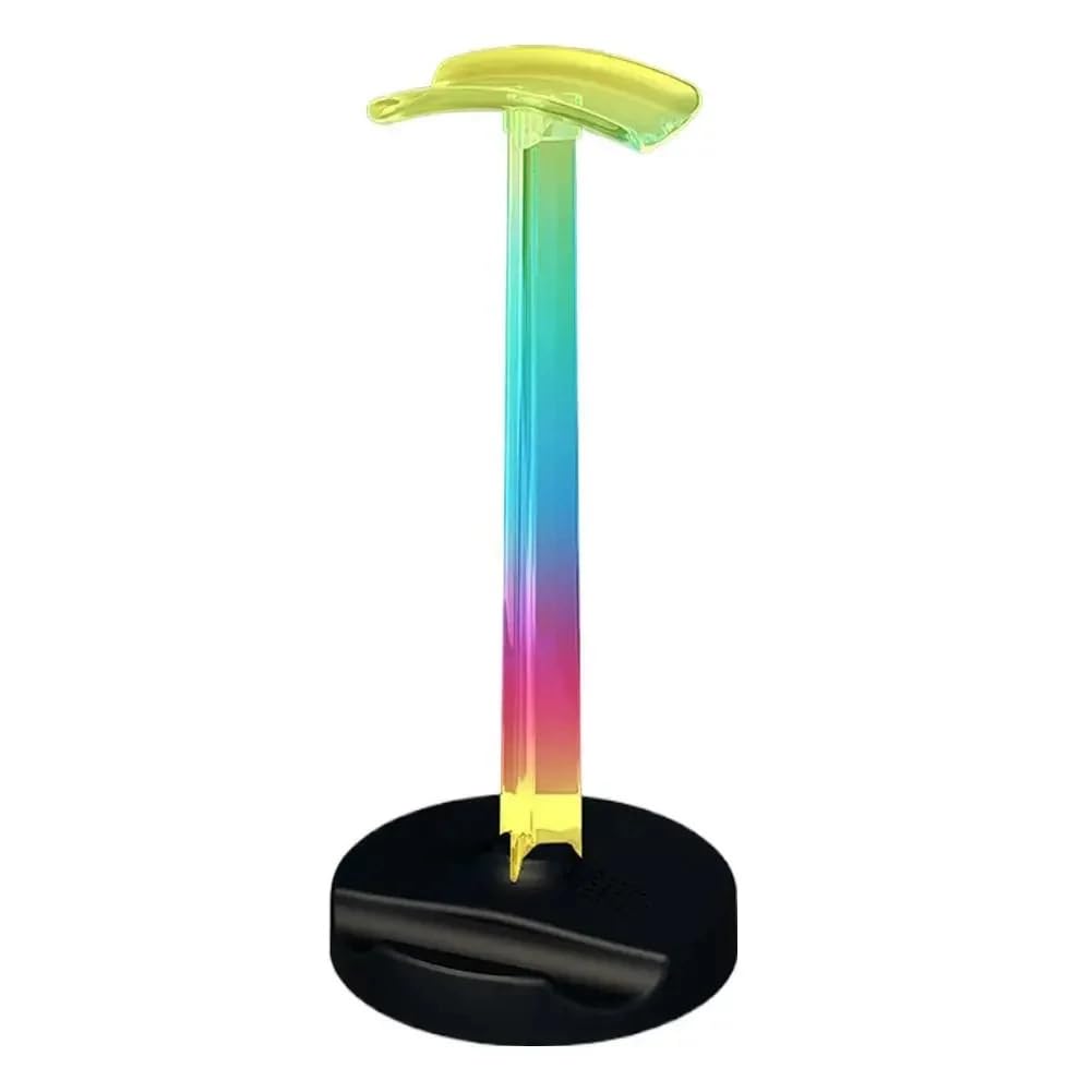 Hndhbfgrt RGB Gaming Headset Stand Desktop Ambient Lighting Ergonomic Headphone Stand Earphone Hanger for PC Gamers