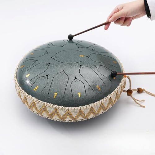 13音スチール ハンドドラム タングドラム 【美品】 スチールタングドラムレインチャイム、タングドラム - 雨のため
