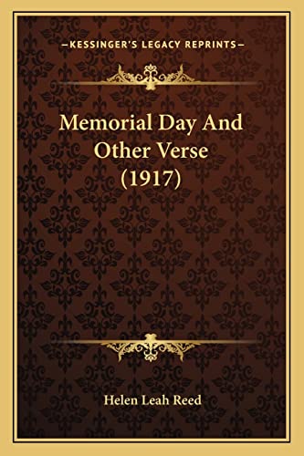 Memorial Day And Other Verse (1917)