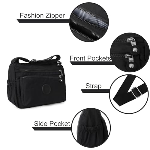 AFKOMST Crossbody Bags for Women Casual Handbags & Shoulder Bags Nylon Tote Bag Lightweight Waterproof Messenger Bag Anti Theft Bag - Image 5