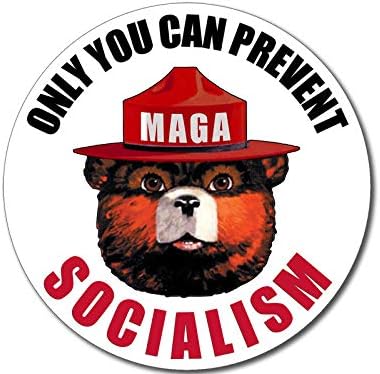 Only You can Prevent Socialism, American Vinyl Decal, Pro Trump Conservative MAGA Bumper Stickers (Original)