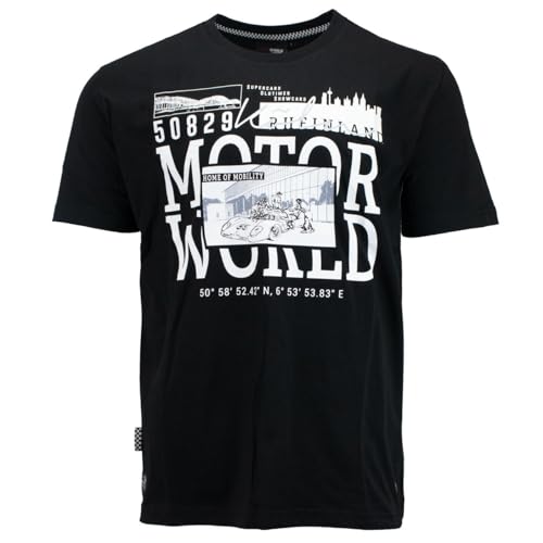 Motorworld T-shirt Cologne Noir - Vêtement en coton de style motard chic