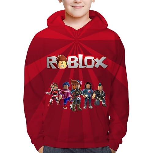 CTAWJNPKYS Youth Hoodie With Kangaroo Pocket - Boys & Girls Pullover Sweatshirt Machine Washable Great Birthday Red