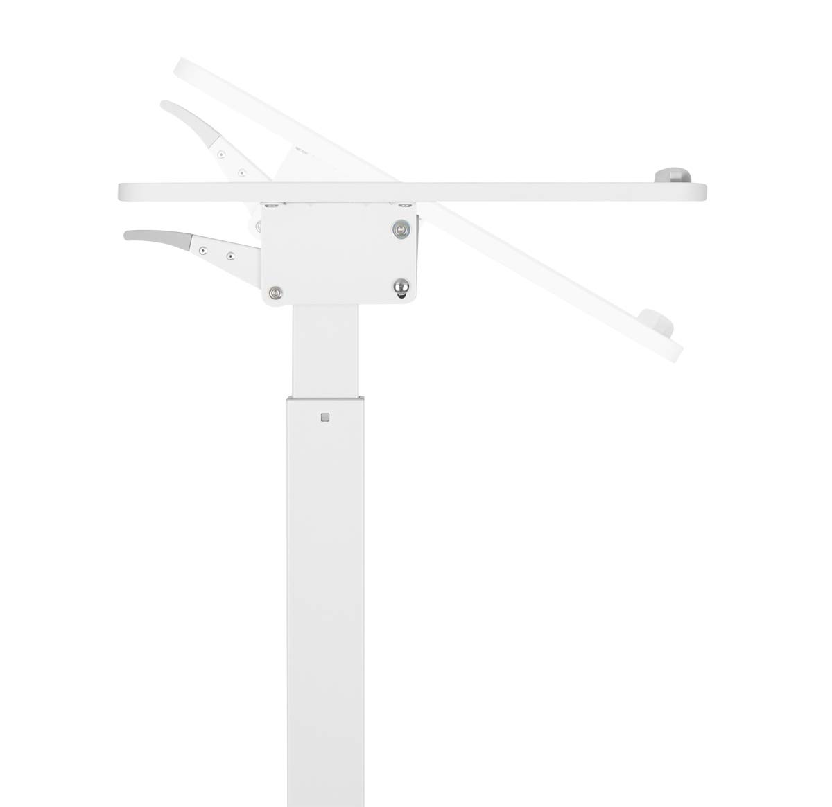 LogiLink EO0035 - Sitz-/Steharbeitsplatz, rollbar und mit pneumatische Höhenverstellung per Fußpedal, Weiß