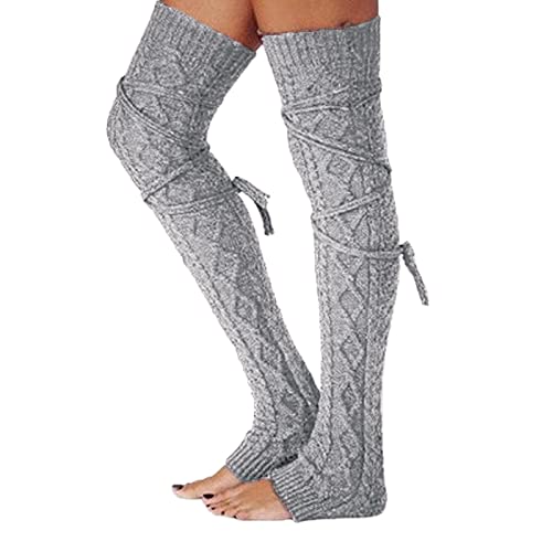 Image of Leg Warmers,Knitted Crochet Boot Socks Warm Thigh High socks for Womens Girls