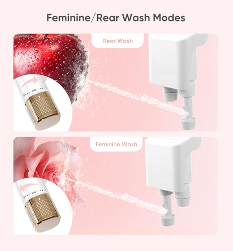 Image of Ultra-Slim Bidet Attachment, Posterior&Feminine Wash-(Retractable Dual Nozzles), Non-Electric Bidet Attachment for Toilet Seat, Adjustable Fresh Cold Water Pressure, Stainless Steel Inlet (Gold)