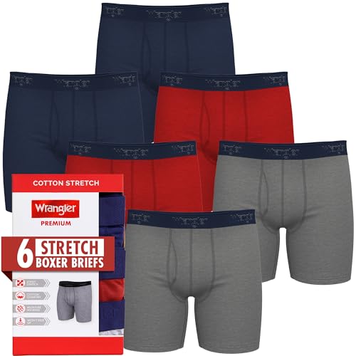 Wrangler Soft Comfort Stretch Cotton Men Underwear - Pack of 6 Mens Boxer Briefs2