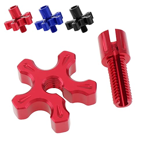Windance M8 Motorcycle Brake Clutch Cable Wire Adjuster, Cnc Aluminum Slotted Screws Fit For Ar125Lc / En500 / Gpx250 Atc Utv Sport Bike (Red) #TOP6