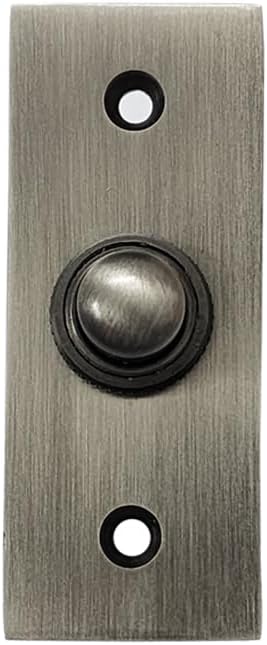 Adonai Hardware Rectangular Victorian Brass Bell Push or Door Bell or Push Button - Antique Brushed Nickel