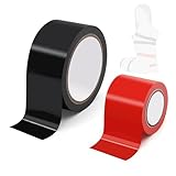 2 piezas de cinta estática negra y roja para juegos de fiesta