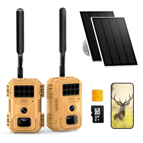 UYF 2K 4G LTE Solar Trail Camera 2-Pack