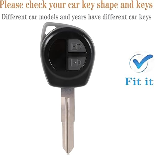 Image of BKN Luxury Waterproof Transformer Metal Car Key Cover with Keychain & Full Protection 2 Button for Suzuki (Swift, Dzire, WagonR, Brezza, Fronx, XL6, Ignis, Ertiga, Baleno, Celerio, Alto)
