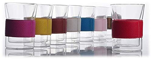 D&N Copa Cristal Doble Capa - Vasos de Vidrio isotérmico - ecologicos y durables (Delacroix Bleu)