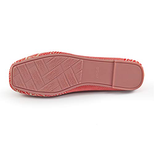 Image of RVROVIC Women Flat Shoes Knitted Lightweight Slip-on Loafers Breathabel Soft Comfortable Ballet Flats