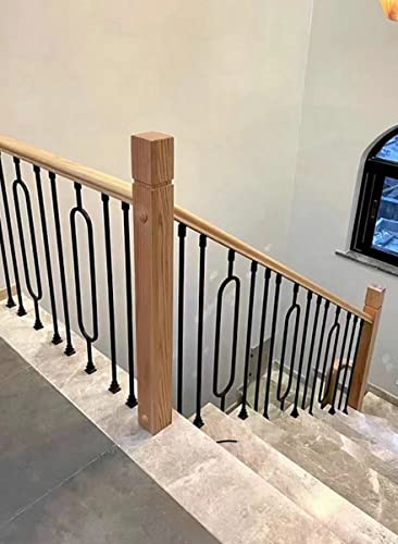 Balaustres de escalera negros de 65 cm con kit de tornillos pack de 5 unidades 3