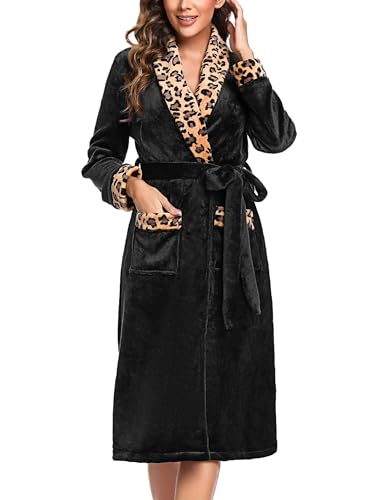 Marvmys Vestaglia Donna Invernale Pile Caldo Elegante Vestaglie Accappatoio Morbidissimo