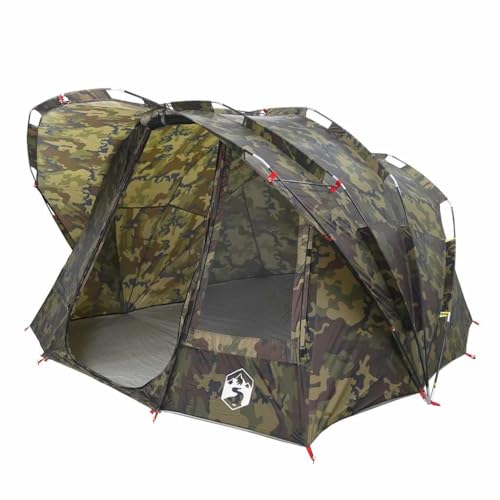 vidaXL Tienda de Pesca para 5 Personas Impermeable Camuflaje