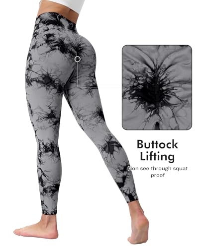 Image of ATHVOTAR Workout Gym Leggings Women, High Waisted Seamless Butt Lifting Scrunch Butt Sports Leggings