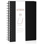 ojussa Notebook A5,Spiral Notepad,Wirebound Spiral Notebooks,PVC Cover 240Pages /120 Sheets,Lined Journal for Office Use School Learning Writing 14.3 * 21.3cm