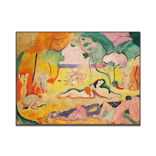 La Mejor Selección de Litografías los mejores 5. 50 Yomcut Henri Matisse - Póster decorativo en lona para pared, póster estético para habitación, famosas reproducciones de pintura, decoración moderna para sala de estar,...