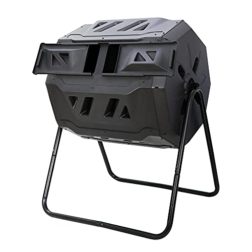 Dual-Chamber Outdoor Composter: Easily Create Compost with the F2C Tumbling Bin