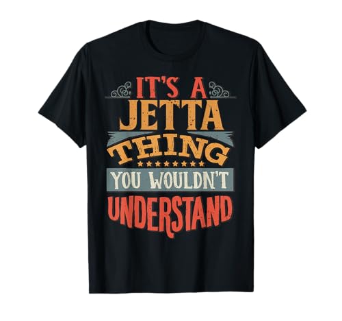 Jetta Name Gifts By Vnz Unisex Classic Tailored T-Shirt Black Small