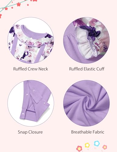 Newborn Baby Girl Clothes Fall Winter Outfits Ruffle Crew Neck Romper Onesie Long Sleeve Jumpsuit Coming Home Outfit4