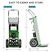 Electric Stair Climbing Dolly, 1200w Electric Hand Trucks Foldable, Large Capacity Stair Climbing Hand Trucks Dolly Cart with 4m Safety Rope, for Mobile Furniture Logistics Warehouse (Green)