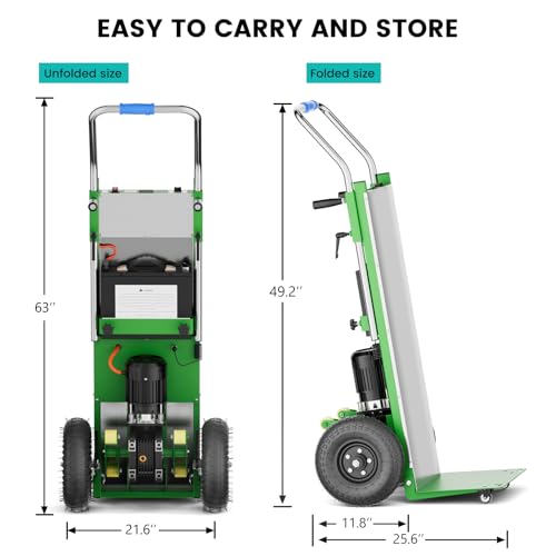 Carretilla eléctrica para escaleras, 1300w, plegable miniatura 3