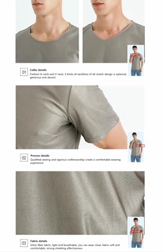 Traje anti-raspador de fibra de plata y camiseta protectora EMF 7