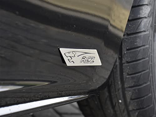 Plaques tuning RCZ en inox brossé - 2 pièces de décoration extérieure pour Peugeot